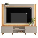 Ver imagem 7 de Estante Home para TV até 75 Polegadas com LED e Ripado MDF 191CMX218CM Milano Off White Canela/Gris