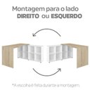 Ver imagem 6 de Kit 2 Peças com Escrivaninha em L 8 Nichos e Estante Livreiro