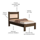 Ver imagem 6 de Quarto de Solteiro Bela Cama + Cômoda 4 Gavetas + Guarda Roupa Resistente de Mdf