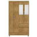Ver imagem 1 de Guarda-roupa Solteiro 4 Portas 2 Gavetas com Espelho Ideval Nature