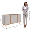 Ver imagem 6 de Buffet para sala de jantar 4 portas Eva Cimol Off White/Nature