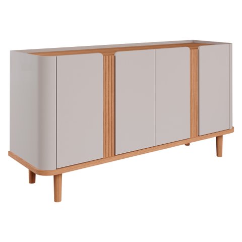 Buffet para sala de jantar 4 portas Eva Cimol Off White/Nature