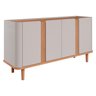 Buffet para sala de jantar 4 portas Eva Cimol Off White/Nature - 1
