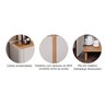 Buffet para sala de jantar 4 portas Eva Cimol Off White/Nature - 5