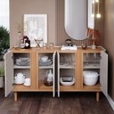 Ver imagem 4 de Buffet para sala de jantar 4 portas Eva Cimol Off White/Nature