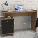 Ver imagem 2 de Escrivaninha Mesa Escritorio 1 Porta e 1 Gaveta B33 Mell Preto Novam