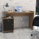 Ver imagem 6 de Escrivaninha Mesa Escritorio 1 Porta e 1 Gaveta B33 Mell Preto Novam