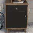 Ver imagem 5 de Escrivaninha Mesa Escritorio 1 Porta e 1 Gaveta B33 Mell Preto Novam