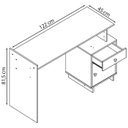 Ver imagem 3 de Escrivaninha Mesa Escritorio 1 Porta e 1 Gaveta B33 Mell Preto Novam