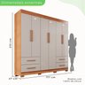 Guarda-roupa Casal 6 Portas 4 Gavetas Verona Premium - 5