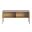 Ver imagem 5 de Conjunto Sapateira Banco Estofada e Prateleira - Pé Metal Oslo Artesano | Hanover/dourado