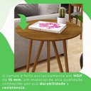 Ver imagem 6 de Mesa Lateral Corinto 100% MDF 60 cm Marrom