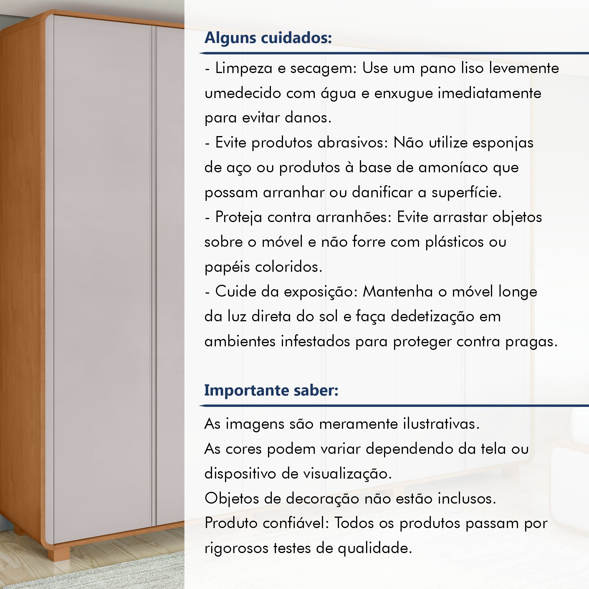 Guarda-roupa Casal Loop 6 Portas com Pés 100% MDF - 14