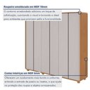 Ver imagem 6 de Guarda-Roupa Casal 6 Portas 6 Gavetas com Pés MDF 270cm Loop Off White Amêndoa Clean/Off White
