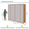 Guarda-roupa Casal Loop 6 Portas com Pés 100% MDF - 4