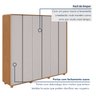 Guarda-roupa Casal Loop 6 Portas com Pés 100% MDF - 12