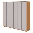Ver imagem 3 de Guarda-Roupa Casal 6 Portas 6 Gavetas com Pés MDF 270cm Loop Off White Amêndoa Clean/Off White