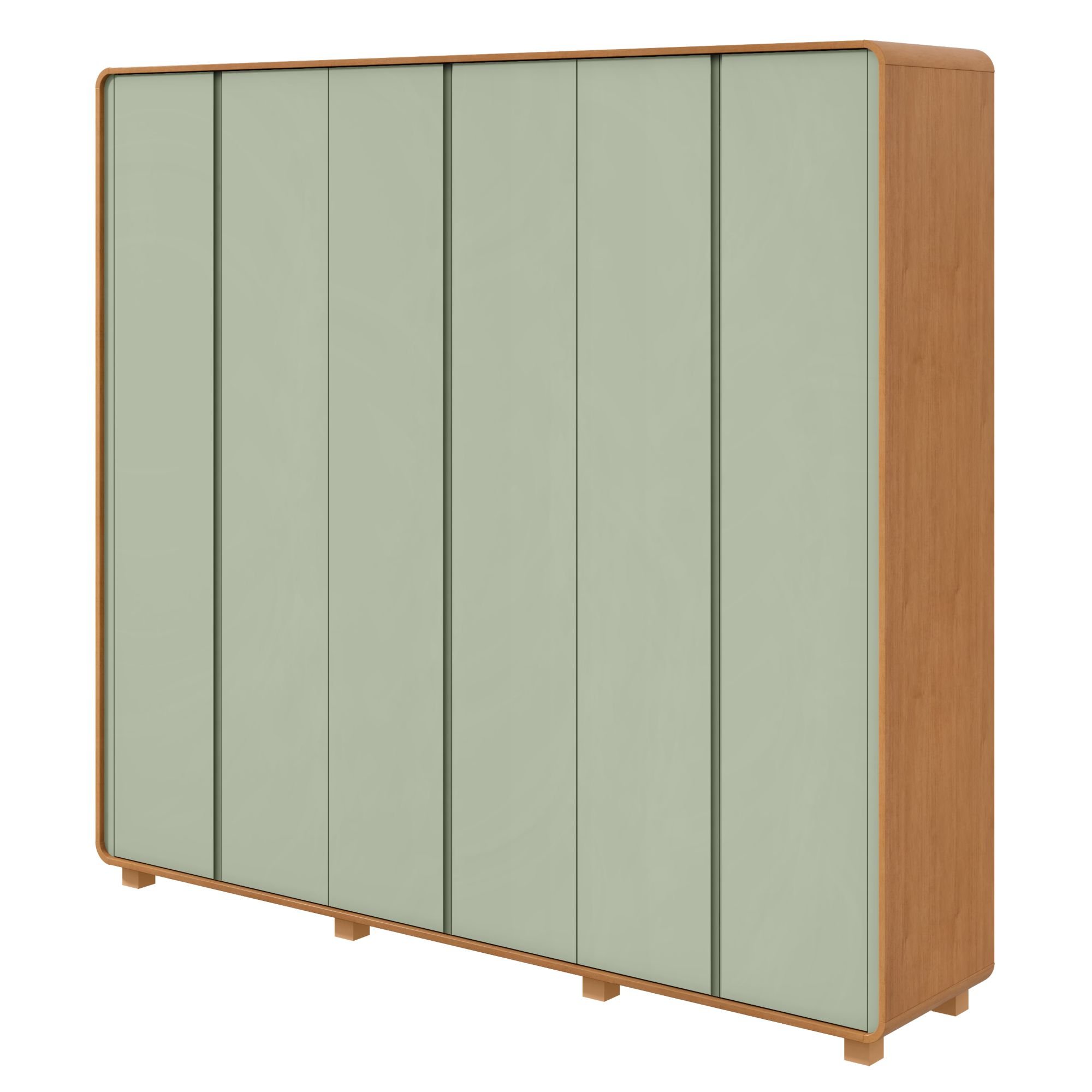 Guarda-roupa Casal Loop 6 Portas com Pés 100% MDF - 16