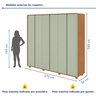 Guarda-roupa Casal Loop 6 Portas com Pés 100% MDF - 4