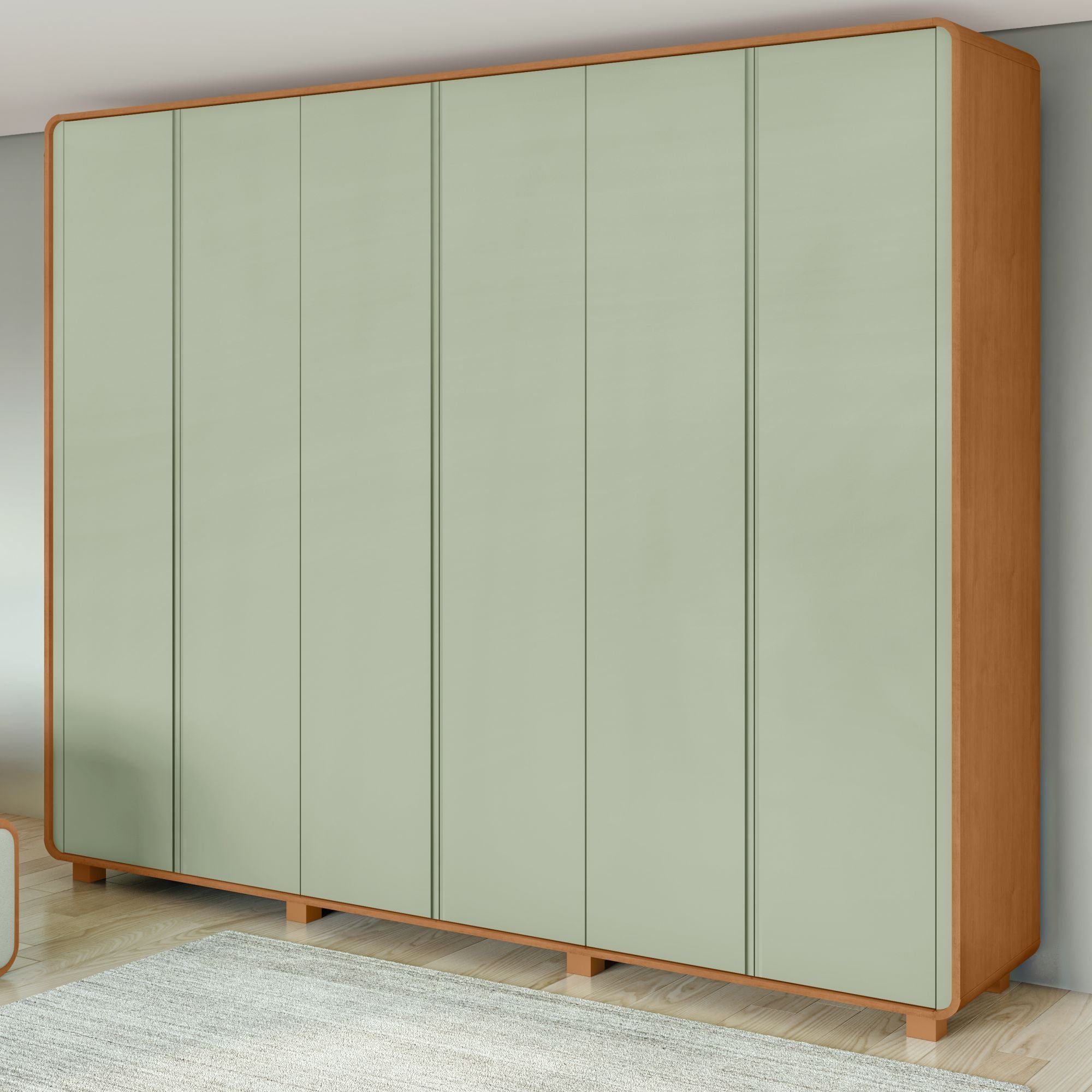Guarda-roupa Casal Loop 6 Portas com Pés 100% MDF - 2