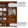 Guarda-roupa Casal Loop 6 Portas com Pés 100% MDF - 9
