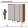 Guarda-roupa Casal Loop 6 Portas com Pés 100% MDF - 11