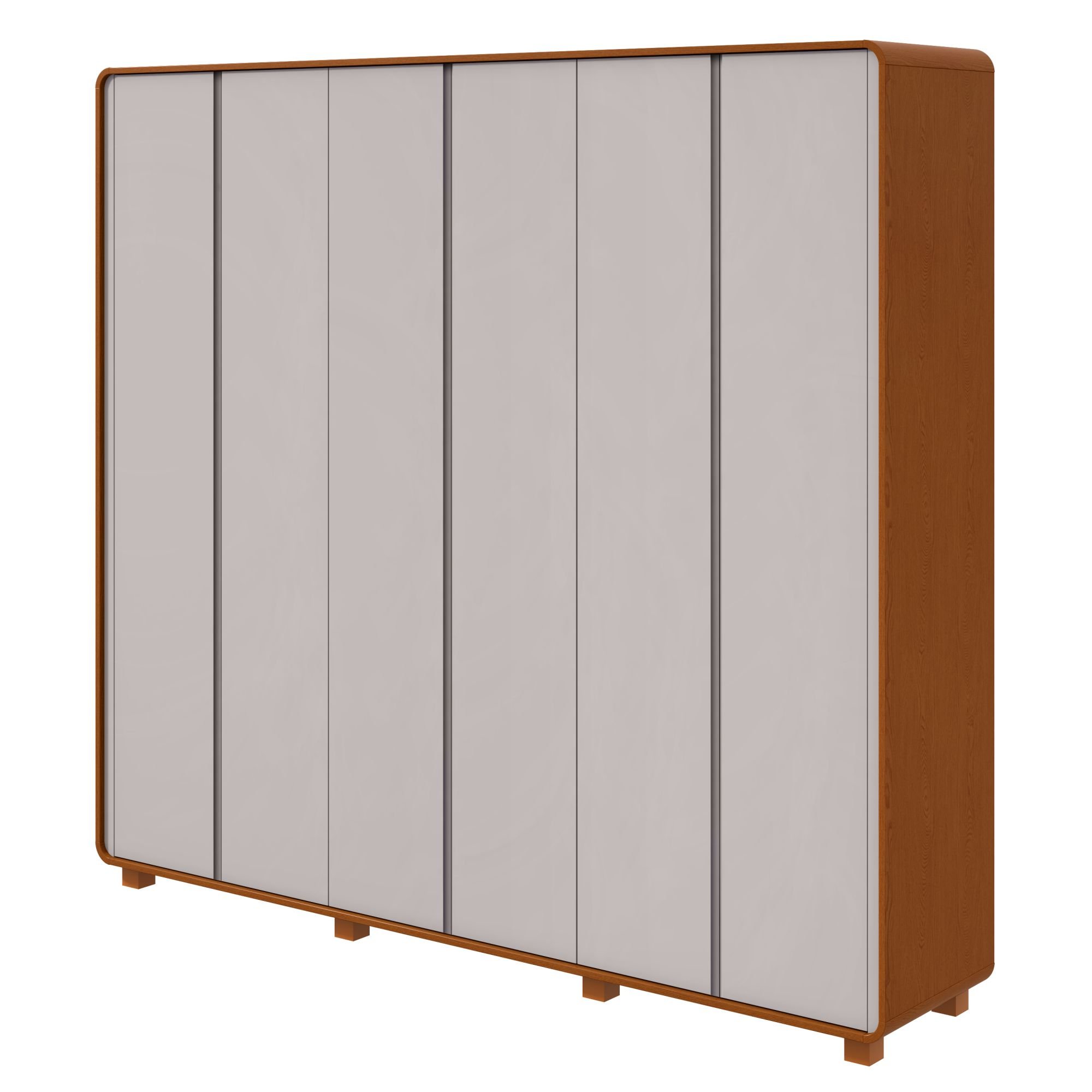 Guarda-roupa Casal Loop 6 Portas com Pés 100% MDF - 16