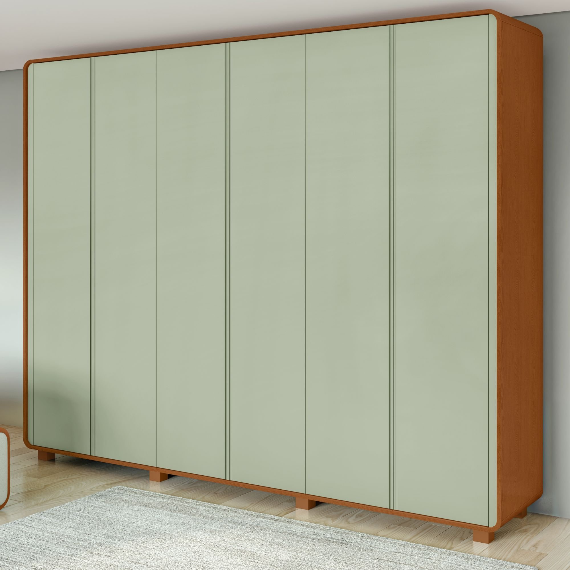 Guarda-roupa Casal Loop 6 Portas com Pés 100% MDF - 2
