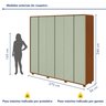 Guarda-roupa Casal Loop 6 Portas com Pés 100% MDF - 11