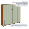 Guarda-roupa Casal Loop 6 Portas com Pés 100% MDF - 10