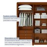 Guarda-roupa Casal Loop 6 Portas com Pés 100% MDF - 7
