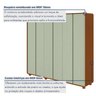 Guarda-roupa Casal Loop 6 Portas com Pés 100% MDF - 4