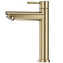 Ver imagem 1 de Torneira de Banheiro Lavabo Madrid Bica Baixa Ouro Escovado Goldenx