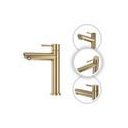 Ver imagem 2 de Torneira de Banheiro Lavabo Madrid Bica Baixa Ouro Escovado Goldenx