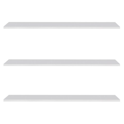 Prateleira Flutuante Multiuso Kit 3 Suporte Invisível 68cm Yara Branco - Lumil Lumil Móveis