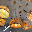 Ver imagem 2 de Lustre Pendente de Teto Acabamento em Bambu Natural Rústico