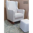 Ver imagem 2 de Poltrona Amamentação Encosto Alto Puff Balanço Madeira Nina:boucle Cru/poltrona Amamentação e Puff C