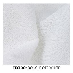 Poltrona Amamentação Encosto Alto Puff Balanço Madeira Nina:boucle Cru/poltrona Amamentação e Puff C - 6