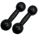 Ver imagem 1 de Par de Halteres Revestidos 2 Kg - Preto