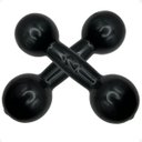 Ver imagem 2 de Par de Halteres Revestidos 2 Kg - Preto