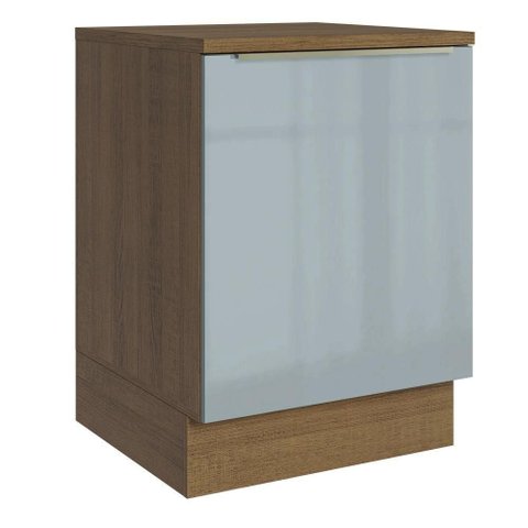 Balcão de Cozinha 60 Cm 1 Porta Rustic/cinza Lux Madesa Rustic/cinza