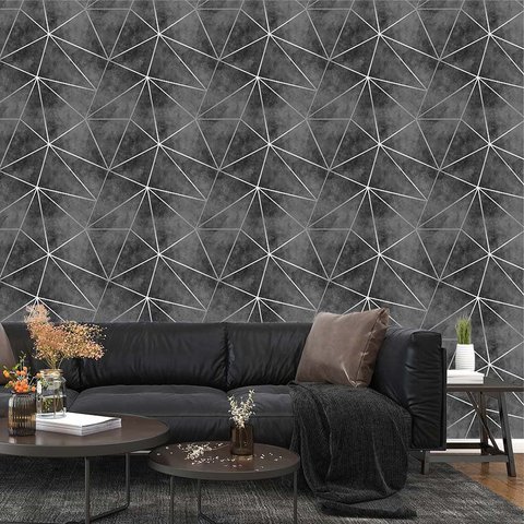 Papel de Parede Adesivo Zara Cimento Queimado Dark Gh Papel de Parede 3,0m