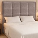 Ver imagem 1 de Cabeceira para Cama Box Queen 160cm Sena Veludo Nobre Avelã - Sallar Home