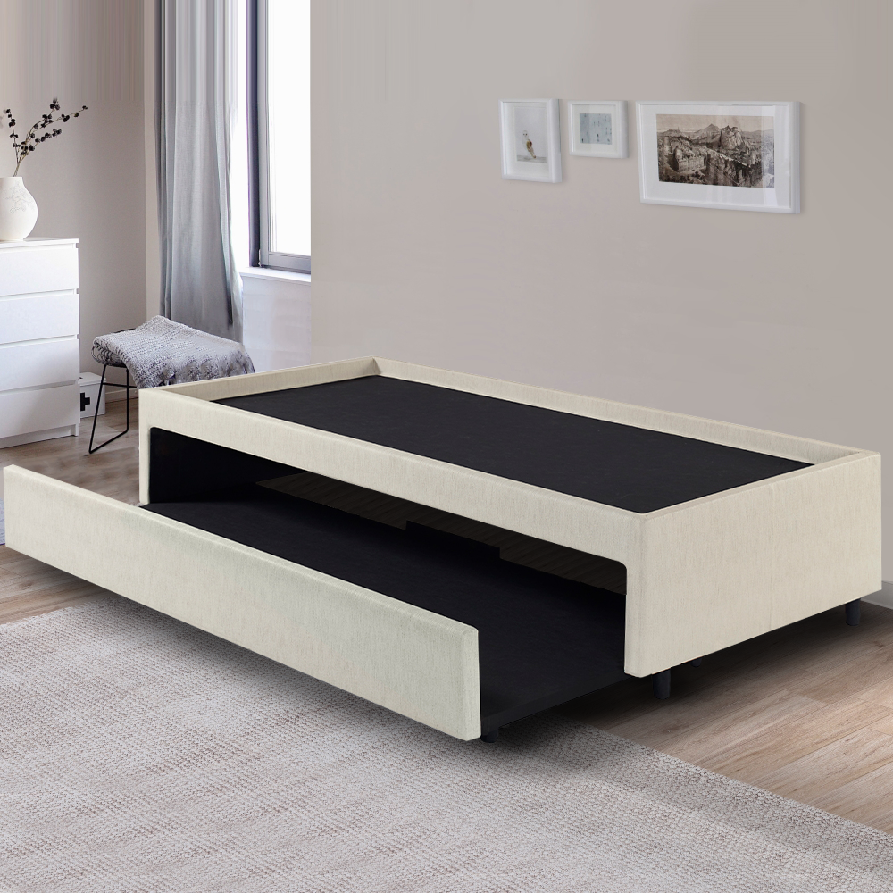 Bicama Box para Dois Colchões Solteiro 88x188 Corino Linho - 4