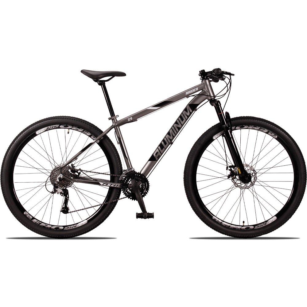 Bicicleta Aro 29 Raider Aluminum 27v Freio a Disco Grafite e Preto Tam: 21 - 1