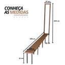 Ver imagem 4 de Kit Mesa Dobrável Retrátil de Parede 19 Lugares com Bancos(4,15m) Noronha