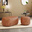 Ver imagem 7 de Conjunto 02 Puffs Decorativos Orgânicos Molly Couríssimo Caramelo - Desk Design Cor Caramelo
