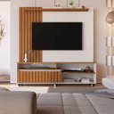 Ver imagem 1 de Estante Home para Tv até 60 Polegadas Havana 160cm Freijó com Offwhite - Rede Móveis