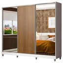 Ver imagem 3 de Guarda Roupa Casal 100% Mdf Madesa Zurique 3 Portas de Correr com Espelhos com Pés