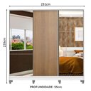 Ver imagem 4 de Guarda Roupa Casal 100% Mdf Madesa Zurique 3 Portas de Correr com Espelhos com Pés